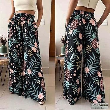 pantalone tri četvrt: Pantalone za punije – širokog kroja sa elastičnim pojasom i džepovima — 6