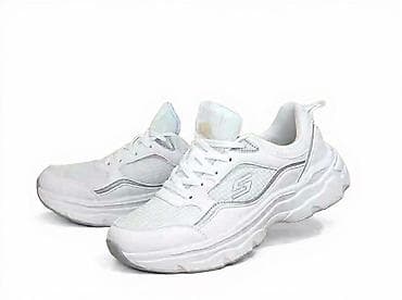 Uniseks bele patike za svakodnevnu upotrebu - Dizajn: masivniji