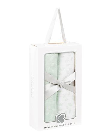 velicina kape: KikkaBoo Pelene od muslina – set 2 komada, 80 x 80 cm, Leaves Mint - — 2