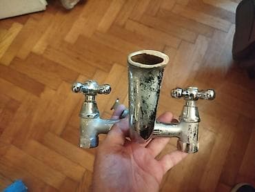 jisk ogledala: Stara retro baterija slavina za kupatilo kadu vintage Nepoznato — 2