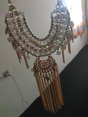 Raskošna višeslojna ogrlica u boho/etno stilu - Konstrukcija od više