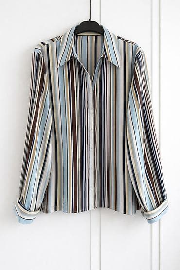 lisice za ruke: 🤍 Elegantna ženska košulja na pruge 🤍 Klasična košulja sa modernim — 1