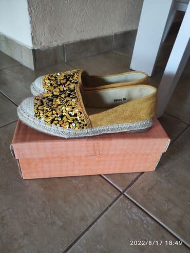 srebrne cipele: Espadrilles, 36 — 4