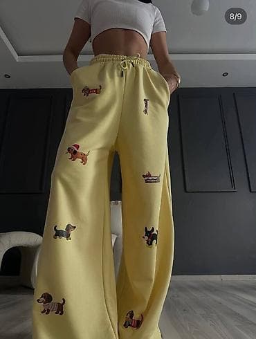 carape 40 dena: Hit 🍀 Ženske široke trenerke sa printom pasa - Model: široke — 2