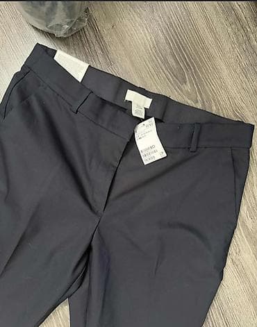lanene pantalone cena: H&M nove sa etiketom, teget pantalone, veličine 46 — 2