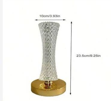 naslon za leđa za stolicu: LED kristalna lampa Lampa koja radi na baterije, USB port Touch — 4