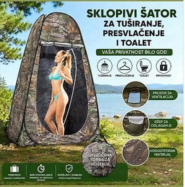 sto za kampovanje: Sklopivi šator za tuširanje, presvlačenje i toalet – vaša privatnost — 1