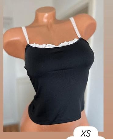 Ženski topovi – različiti modeli i veličine - Crni top sa tankim — 1