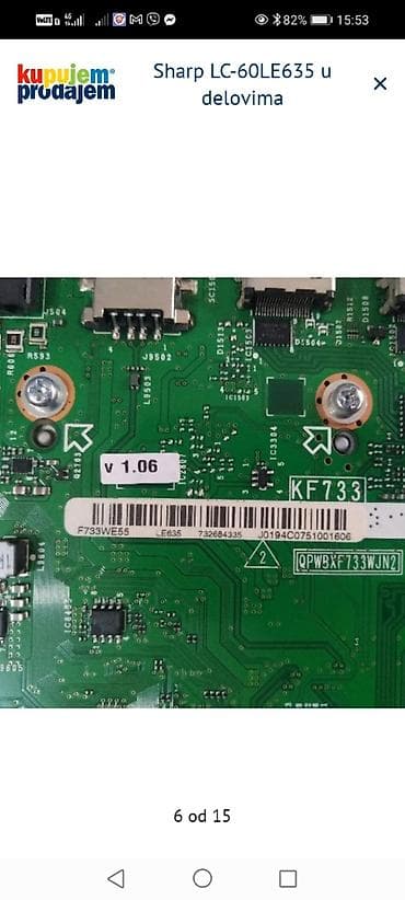 price sa zvucnikom: Sharp LC-60LE635 – delovi i module Dostupni originalni delovi sa — 7