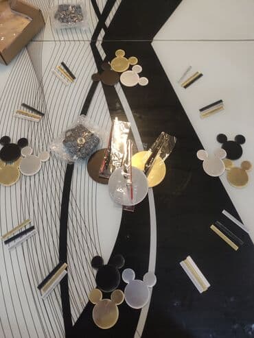maxi bastenski set: Wall clock, color - Gold, New — 5