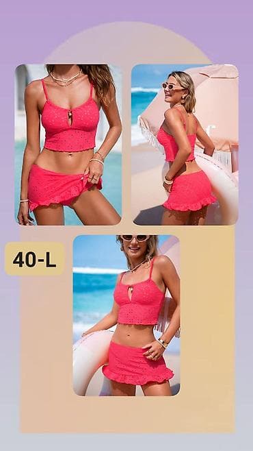 Ženski kupaći set – top + suknjica, veličina: 40-L - Boja: intenzivno