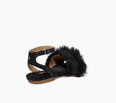 roze sandale ravne: Ugg sandale, prirodno krzno, kožne (ovčja koža i krzno). Sandale — 3