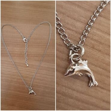 adidas samba srebrne: Pendant necklace, Material: Stainless steel — 16