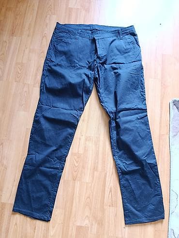 Muške chino pantalone, tamnoplave boje. - Ravan kroj sa standardnim