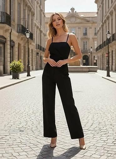 Lične stvari: Elegantni ženski kombinezon na tanke bretelice - Kroj: ravne, široke — 1
