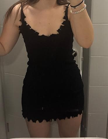 decuju: Crna mini haljina Kikiriki - Brend: Kikiriki - Model: uska mini — 1