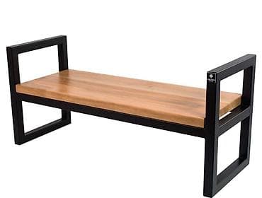 besplatan namestaj: Industrijska klupa – drvo i metal, moderan minimalistički dizajn - — 1