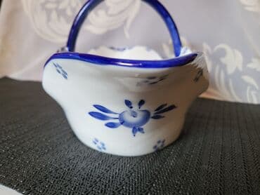 vece solje: Porcelanska,nova,vintaz korpa,rucno oslikana. Nova veca korpa — 8