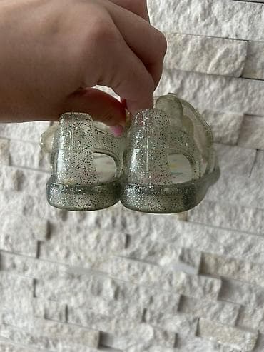 gaćice za devojčice: Dečije sandale/japanke od PVC gume sa šljokicama i aplikacijom — 5