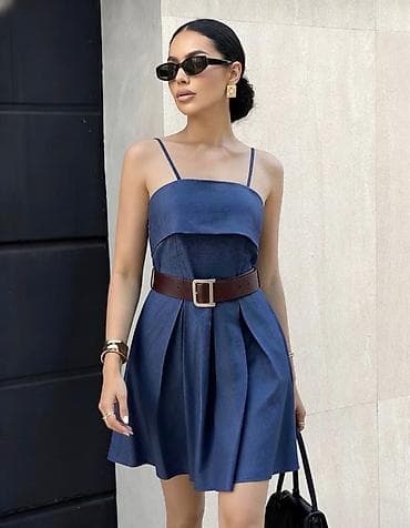 🔥Elegantna kratka haljina na bretele –i kais 2700 din