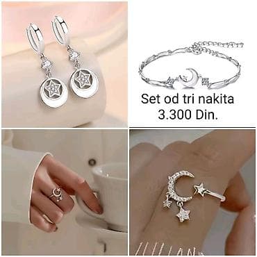 torbe b: Elegantni posrebreni set od tri nakita sa žigom S925 od hirurskog — 3