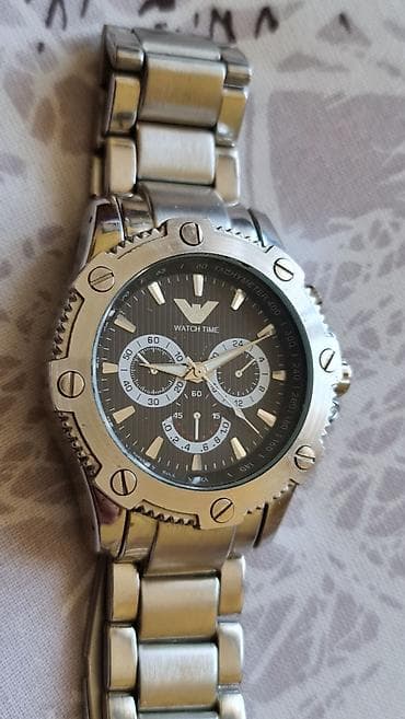 sat panini: Muški ručni sat WATCH TIME – hronograf, metalna narukvica - Kućište — 2
