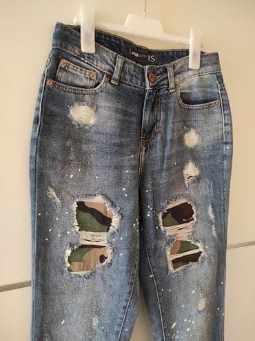 pidzama iz jednog dela: FB sister farmerke veličina XS. Mom fit model. Poluobim struka 36/37 — 4