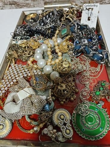 srebrne mindjuse sa cirkonima: Set: Ogrlica, Materijal: Mesing — 4