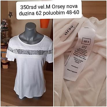 Orsay bela bluza sa čipkanim detaljima - Veličina: M (EUR M; SLO M) -