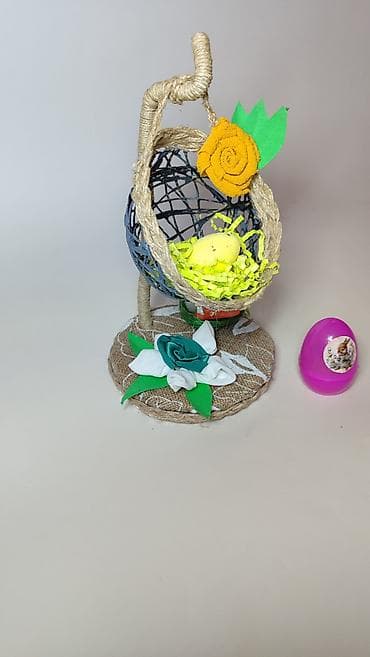 uskršnje slike: Uskršnja dekoracija – ručni rad - Stojeća dekoracija sa postoljem — 5