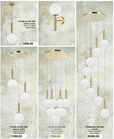 namestaj za kupatilo forma ideale: Jačina: Max. 40W Tip grla: 1xE27 Napon: 220-240v Boja: Zlatna+Bela — 2