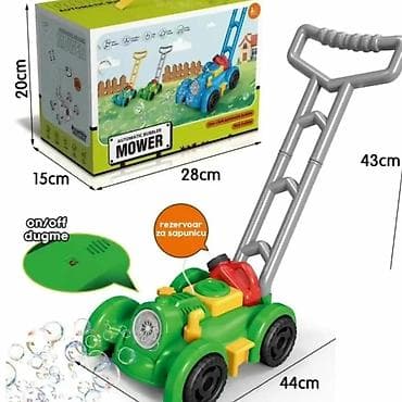 AUTOMATIC BUBBLER MOWER – dečija guralica koja izbacuje mehuriće - na lalafo.rs AUTOMATIC BUBBLER MOWER – dečija guralica koja izbacuje mehuriće -