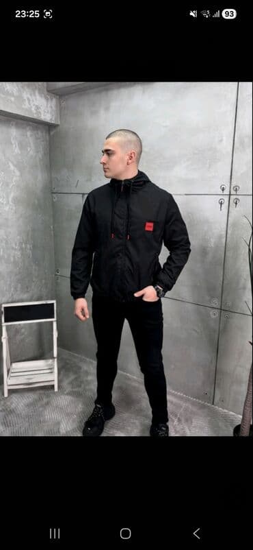 Sportswear: Muška lagana jakna sa kapuljačom - Sportski kroj, zatvaranje na — 7