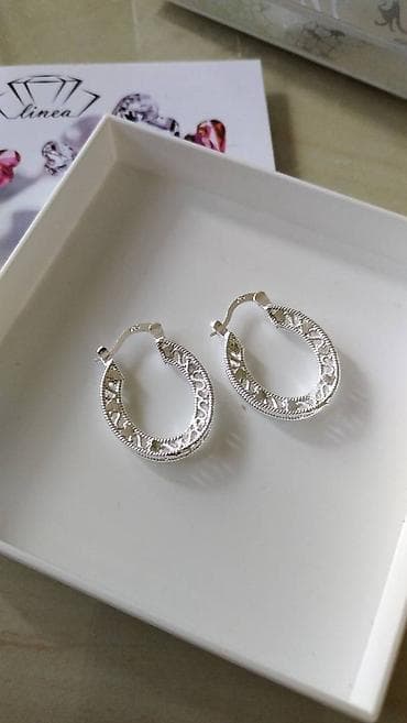 Watches: Hoop earrings, Material: Silver — 1