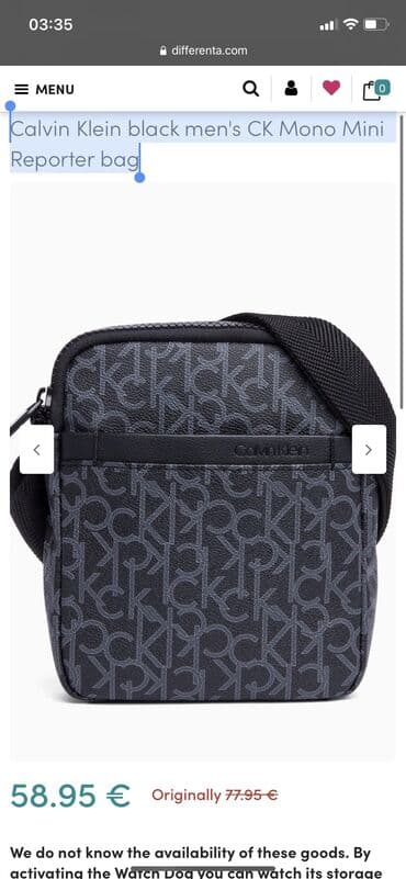 auto karta crne gore i srbije: Calvin Klein-cK-Original muska torbica-Kozna — 6