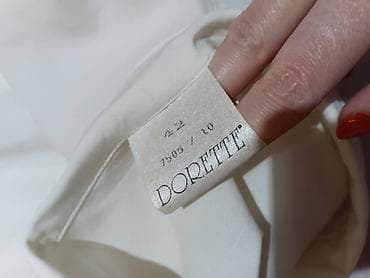 ženske bluze svecane bluze za punije: Ženska košulja/bluza Dorette – bela - Model: kratki rukavi, rever — 5