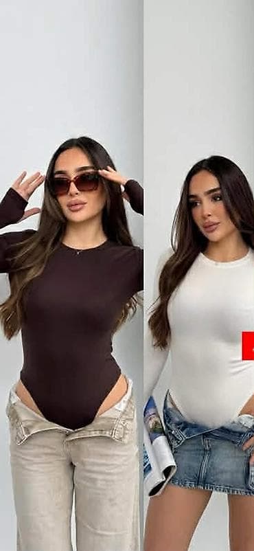 Ženski bodi sa dugim rukavima – basic model Gs - Kroj: pripijen, sa