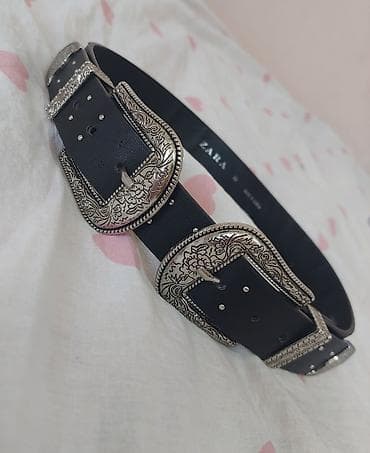 cipele i tasne: ZARA ženski kaiš, veličina 80. - Model sa duplom kopčom u western — 2