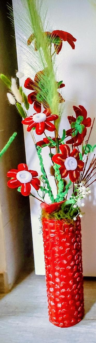 viskoza sa elastinom: Ručne dekorativne aranžmane od plišanih žičica (pipe cleaners) u — 4