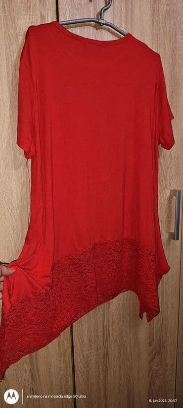 enigma haljine: 5XL (EU 50), Lycra, Print, color - Red — 4