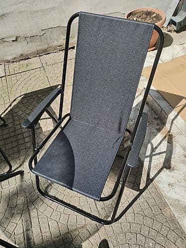 lounge stolice: Baštenski set – sto, 4 stolice i suncobran - Okrugli sto sa — 8