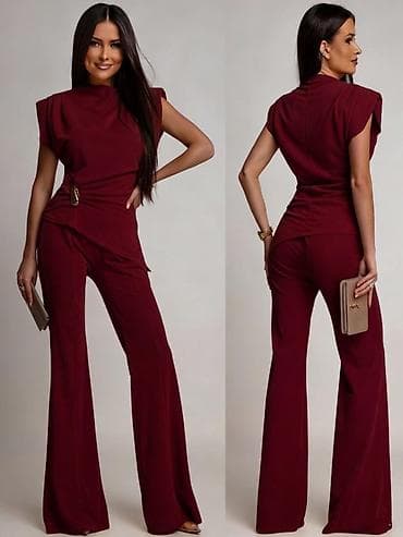 helanke sa kompresijom: 🔥Elegantni ženski komplet – top i pantalone sa širokim nogavicama ✅S M — 9