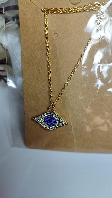 jordanke plave: Ogrlica sa priveskom “zlo oko” (nazar) – zlatne boje - Lanac u — 3