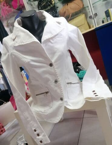 beli komplet sako i pantalone: L, Teksas, Jednobojni — 1