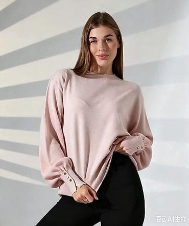 roze kape: Oversized džemper PUDER ROZE – nova kolekcija Novi oversized dzemper — 1