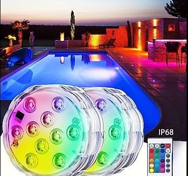 ormarici za kupatilo: RGB LED Podvodna Svetla za Bazen – Set 4 komada sa daljinskim — 7