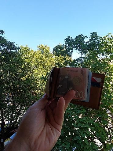 tirkizna torba: Muški kožni novčanik – ručno rađen, kompaktan i funkcionalan - — 5