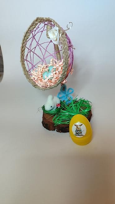 uskršnje slike: Uskršnja dekoracija – ručni rad - Dekorativna kompozicija na drvenoj — 6