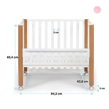 pomoćni krevet: KINDERKRAFT KOYA White – drveni krevetac 4 u 1 sa dušekom Šifra — 2