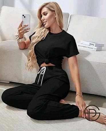 novi model tech fleece: Komplet majica kratkih rukava i donji deo trenerke. Pamuk sa elastinom — 5